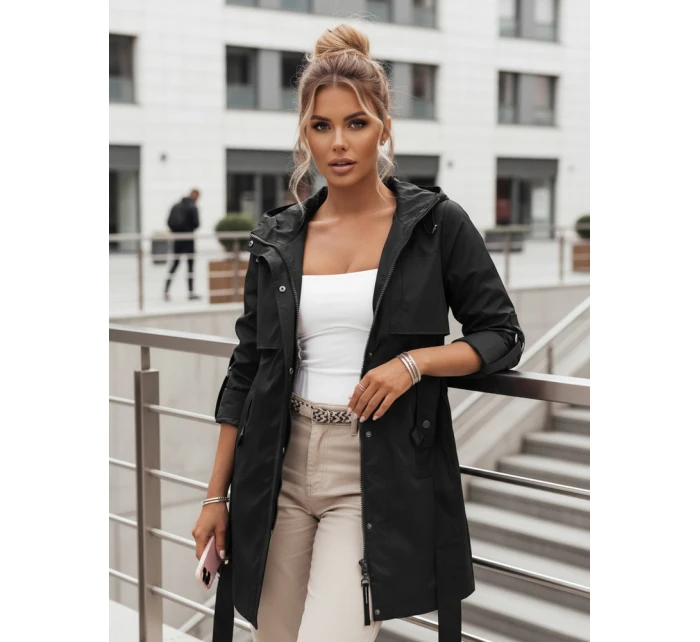 Kurtka przejściowa damska parka czarna model 22035893 - FashionStreet