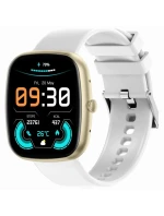 Dámské chytré hodinky  béžový silikonový řemínek + bílý řemínek model 21819976 - Gravity