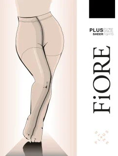 Plus Size 20 DEN model 20954076 kolor:black - Fiore