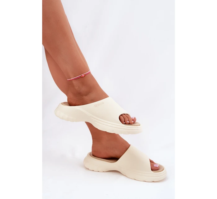 Dámské Pěnové Sandály Big Star model 21695296 Béžové - Big Star Shoes Dámské Pěnové Sandály Big Star model 21695296 Béžové - Big Star Shoes