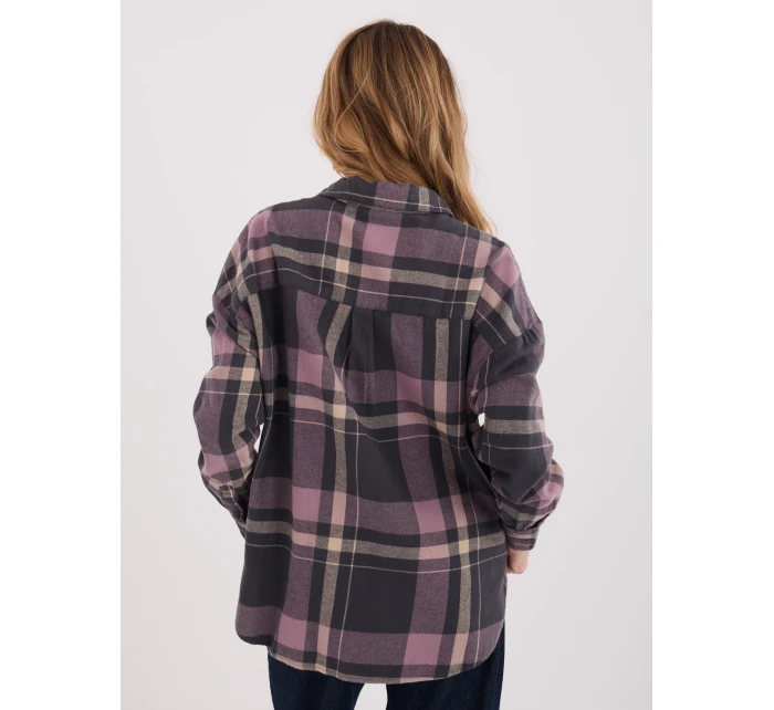 Košile D71720Z11085B šedorůžová Košile D71720Z11085B šedorůžová