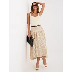 Spódnica IT SD model 22128449 beżowy - FPrice Spódnica IT SD model 22128449 beżowy - FPrice