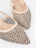 Výborné dámské lodičky Jasnobeżowy na širokém podpatku Výborné dámské lodičky Jasnobeżowy na širokém podpatku