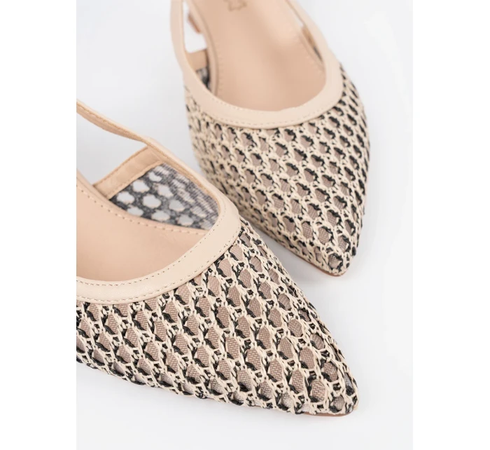 Výborné dámské lodičky Jasnobeżowy na širokém podpatku Výborné dámské lodičky Jasnobeżowy na širokém podpatku