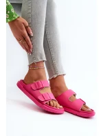 Lehké pěnové dámské žabky s přezkami Big Star NN274A754 Fuksie Lehké pěnové dámské žabky s přezkami Big Star NN274A754 Fuksie