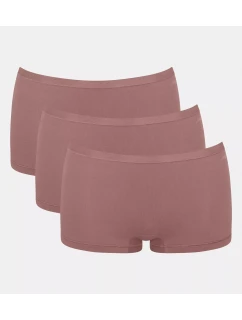 Dámské kalhotky GO Daily Cotton Short 3P - BROWN - sv. hnědé 1141 - SLOGGI