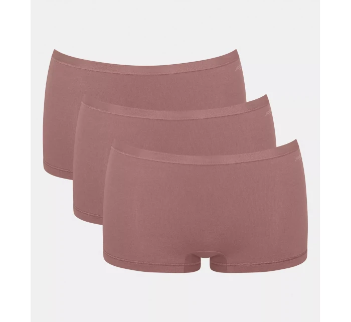 Dámské kalhotky GO Daily Cotton Short 3P - BROWN - sv. hnědé 1141 - SLOGGI Dámské kalhotky GO Daily Cotton Short 3P - BROWN - sv. hnědé 1141 - SLOGGI