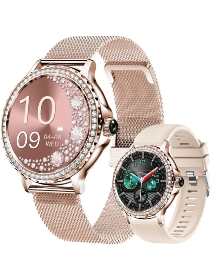 Dámské chytré hodinky Rubicon RNCF19-1 Rose Gold Náramek + řemínek Dámské chytré hodinky Rubicon RNCF19-1 Rose Gold Náramek + řemínek