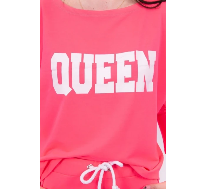 Sada s růžovým neonovým potiskem Queen