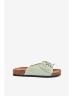 Dámské Sandály Na Podešvi S Mašlí Mátové model 21701504 - Boto Dámské Sandály Na Podešvi S Mašlí Mátové model 21701504 - Boto