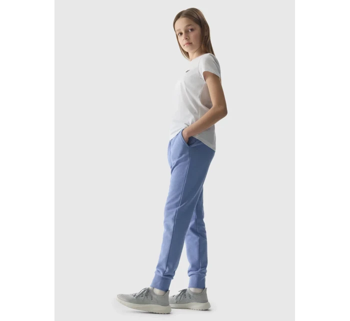 Dívčí tepláky typu jogger 4F - denim Dívčí tepláky typu jogger 4F - denim
