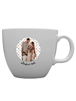 Personalizovaný MEGA XXL keramický hrnek 1 000 ml s výřezem fotky na podkladu Personalizovaný MEGA XXL keramický hrnek 1 000 ml s výřezem fotky na podkladu