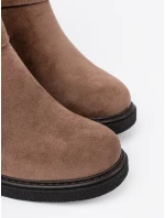 Stylové hnědé dámské  kotníčkové boty Obcas