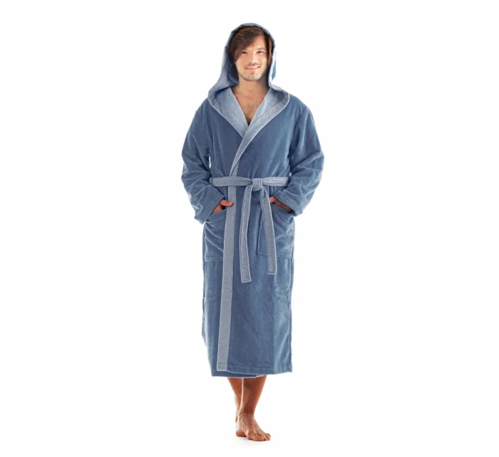 Pánský župan Tampa duo s kapucí 3959 denim světlý - Vestis