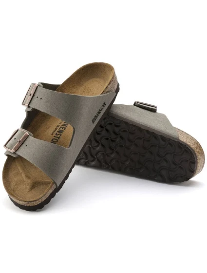pánské žabky Arizona  Stone regular wide grey model 20693648 - Birkenstock