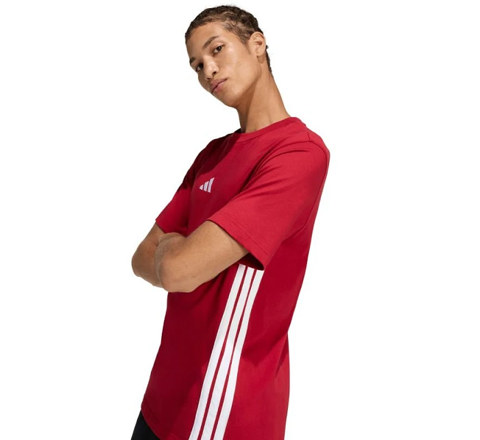 Pánské tričko Essentials 3Stripes červené model 22071176 pánské - ADIDAS Pánské tričko Essentials 3Stripes červené model 22071176 pánské - ADIDAS