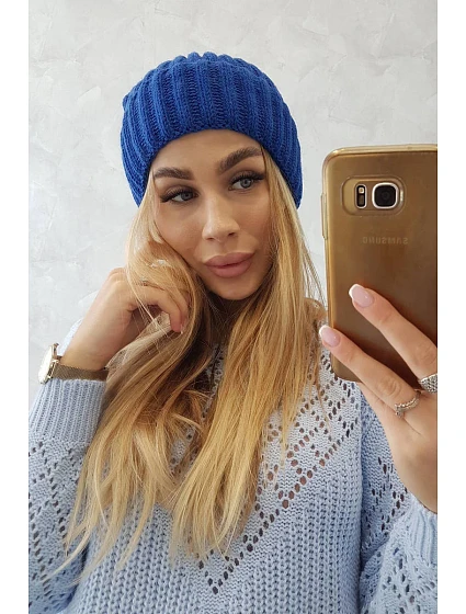 Magda K293 chrpová čepice s model 18751329 lemem - K-Fashion