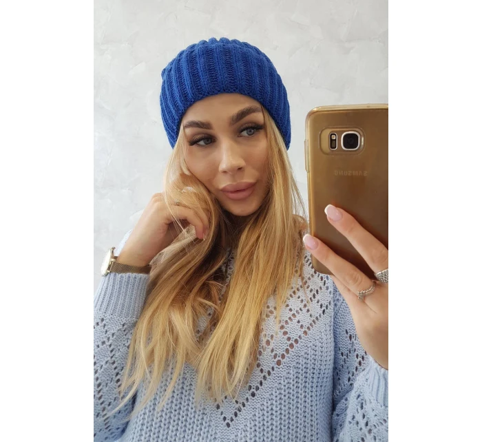 Magda K293 chrpová čepice s ohrnovacím lemem Magda K293 chrpová čepice s ohrnovacím lemem