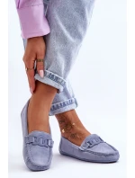 Dámské módní semišové mokasíny modré model 21625612 - Boto