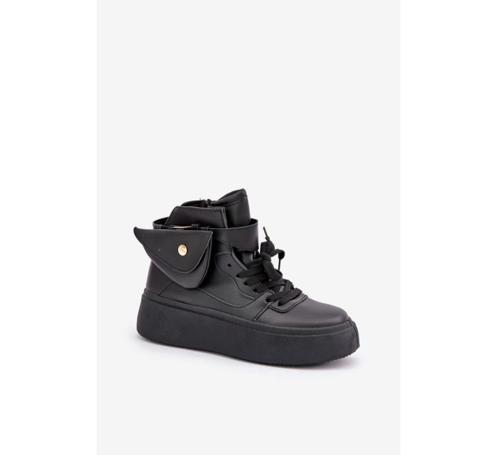 Vysoké sneakersy s kapsou na platformě černé Saramis Vysoké sneakersy s kapsou na platformě černé Saramis