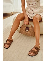 Dámské pantofle s podrážkou Khaki model 22140705 - Boto