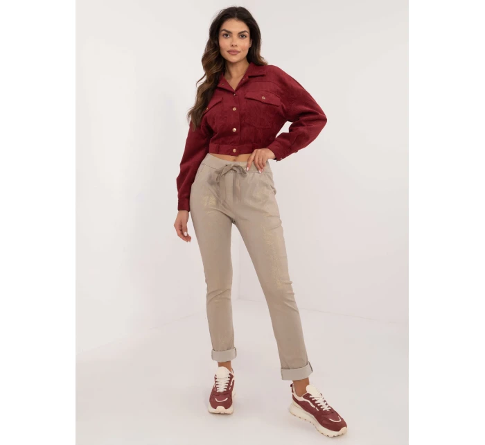 Kalhoty DHJ SP model 20567190 béžové - FPrice Kalhoty DHJ SP model 20567190 béžové - FPrice