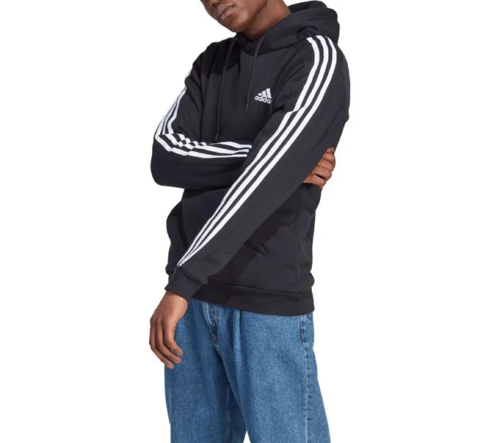 Pánská mikina 3-Stripes Hoodie M IB4028 Černá vzor - Adidas