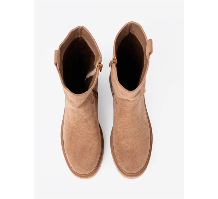 Stylové model 21290937 kotníčkové boty dámské na plochém podpatku Stylové model 21290937 kotníčkové boty dámské na plochém podpatku