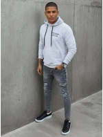 Pánská šedá mikina FashionStreet BX5462 Pánská šedá mikina FashionStreet BX5462