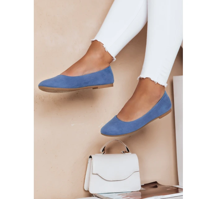Dámské semišové baleríny MINIMALL modré FashionStreet ZY0671