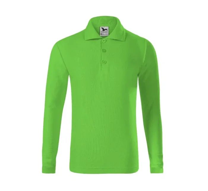 Polokošile Malfini Pique LS Jr MLI-24192 zelená jablko