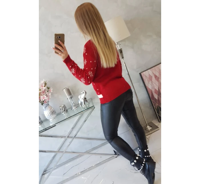 Vánoční svetr s nápisem red