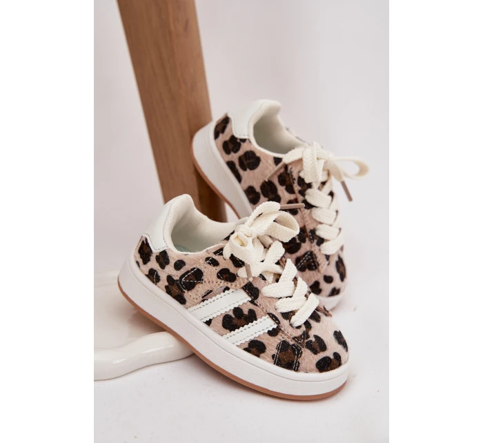 Sportovní tenisky Dětské Leoparda Béžové Amelle Sportovní tenisky Dětské Leoparda Béžové Amelle