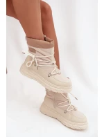 Dámské zimní boty na zip  25 44 béžové Dámské zimní boty model 21728485 - Lee Cooper