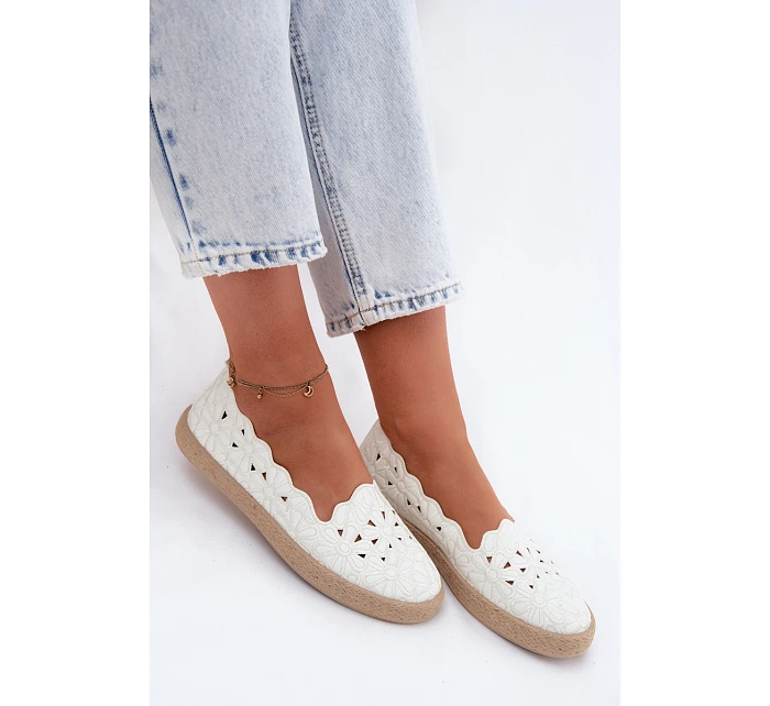 Dámské espadrilky s s květinami bílé model 22123191 - EVENTO