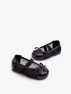Dětské balerínky s mašlí, Black Jellema