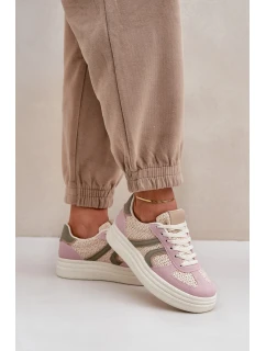 Dámské tenisky s pleteným vzorem na platformě vícebarevné Lesida