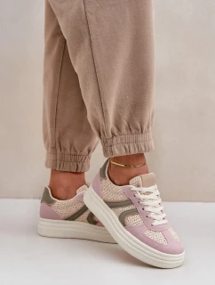 Dámské tenisky s pleteným vzorem na platformě vícebarevné Lesida