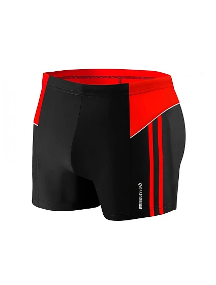 Plavecké boxerky 384 černo-červené - Sesto Senso Plavecké boxerky 384 černo-červené - Sesto Senso