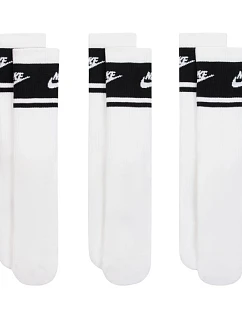 Nike Everyday Elevated Crew 3 páry bílých a černých ponožek IM7949 901