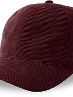 Atlantis Headwear Creep-S 6 panelová manšestrová kšiltovka 33.0227 burgundy