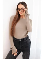 Dámská pruhovaná blůza s nařasením po straně fango Dámská pruhovaná blůza s nařasením po straně fango