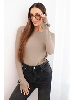 Dámská pruhovaná blůza s nařasením po straně fango