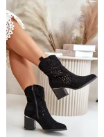 kotníčkové boty na podpatku z se na zip černé model 21667313 - Boto kotníčkové boty na podpatku z se na zip černé model 21667313 - Boto
