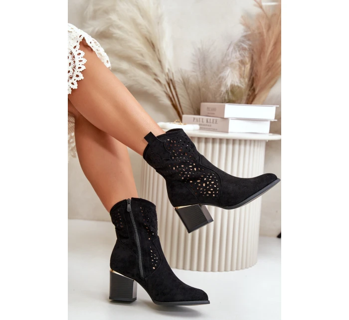 kotníčkové boty na podpatku z se na zip černé model 21667313 - Boto kotníčkové boty na podpatku z se na zip černé model 21667313 - Boto