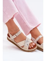 Dámské Kožené Sandály Na Platformě model 21701984 Ecru - Maciejka