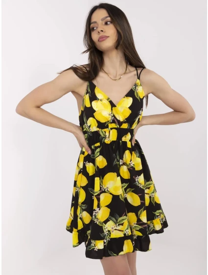 Šaty MI SK 22099.76 černá a žlutá