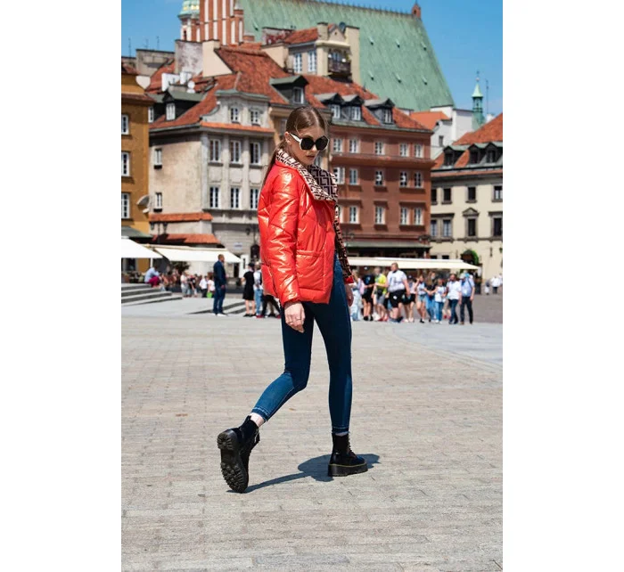 Oranžová dámská bunda s model 15837909 - Ann Gissy