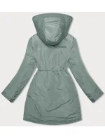 Světle zelená dámská zimní bunda s kožešinovou podšívkou Glakate model 21247441 - Miss TiTi Světle zelená dámská zimní bunda s kožešinovou podšívkou Glakate model 21247441 - Miss TiTi