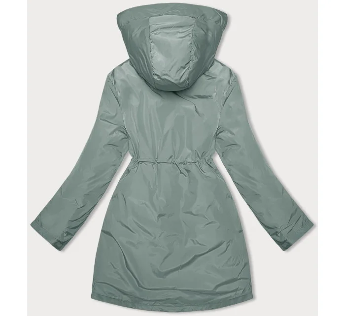 Světle zelená dámská zimní bunda s kožešinovou podšívkou Glakate model 21247441 - Miss TiTi Světle zelená dámská zimní bunda s kožešinovou podšívkou Glakate model 21247441 - Miss TiTi